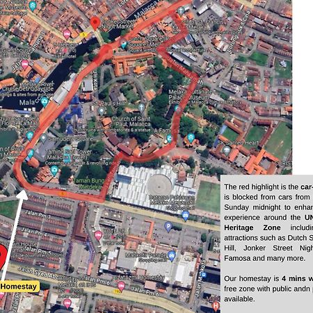 "Cloth Art Homestay" 4 Min Walk To Car Free Zone By Shine Stay Malacca エクステリア 写真